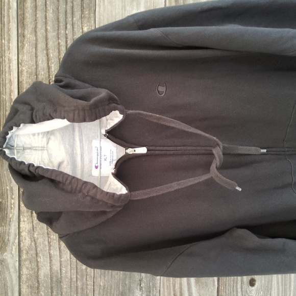 Champion Men's Black Hoodie Sweater Size Extra Large Tall - Picture 4 of 8